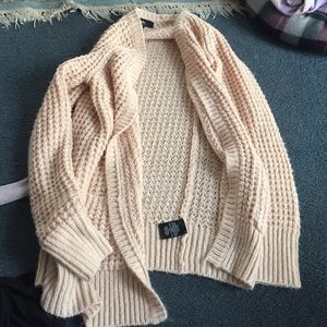 XS petal pink knit cardigan