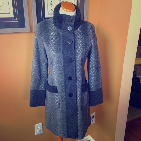 Georgous VIA SPIGA gray ombré coat NEW WITH TAGS! - Picture 1 of 3