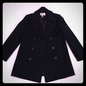 Talbots Black wool peacoat