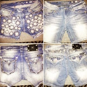 MissMe denim sequin shorts.