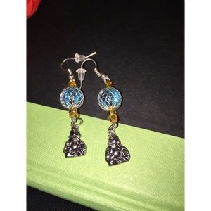 blue buddha earrings 🌎