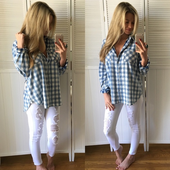 Sold• Soft Vintage Plaid Button-down - Picture 4 of 4