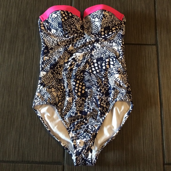 Lilly pulitzer for target bandeau swim suit XS