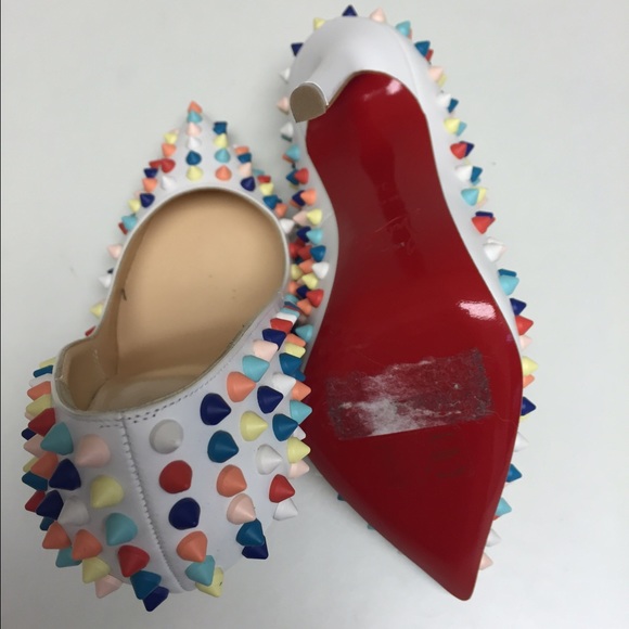 Christian Louboutin White Leather Pigalle 37 - Picture 4 of 4