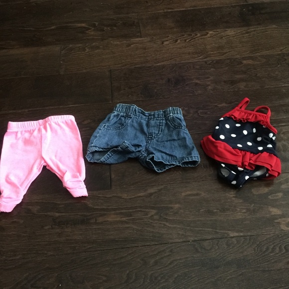 Newborn leggings, shorts and swimsuit