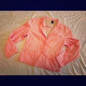 Pink corduroy blazer