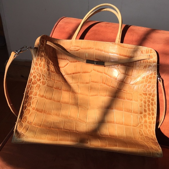 Furla crocodile skin purse