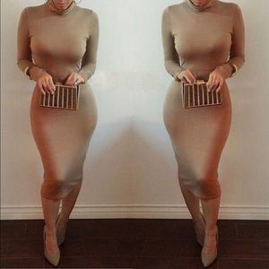 ❌SOLD❌New NUDE bodycon dress size small