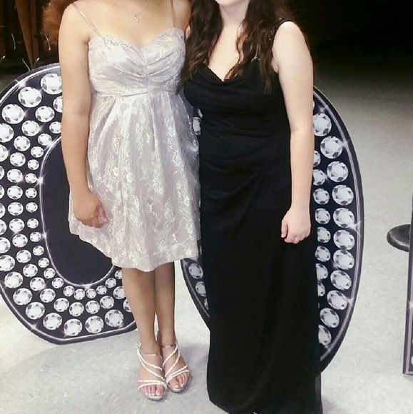 Taupe Lace Homecoming Dress or evening dress