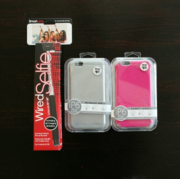 2 Iphone 6 plus case and selfie stick
