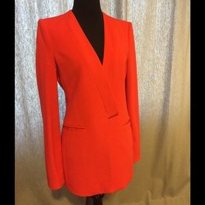 BCBG Blazer - color bright poppy