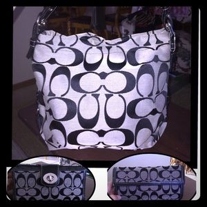 Coach purse with matching wallet