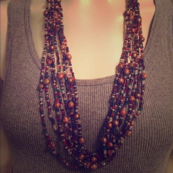 Beaded layer necklace