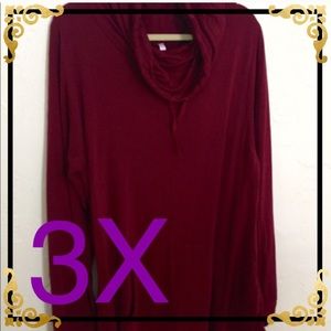 🌟SOLD TO @arkitchen Red Cowlneck Long Sleeve Top