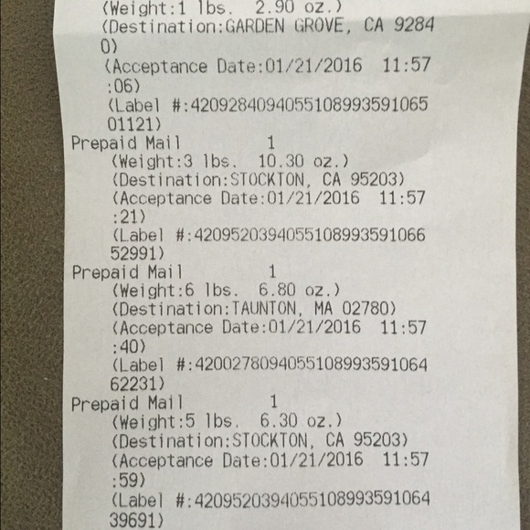 Shipping proof - Picture 1 of 1