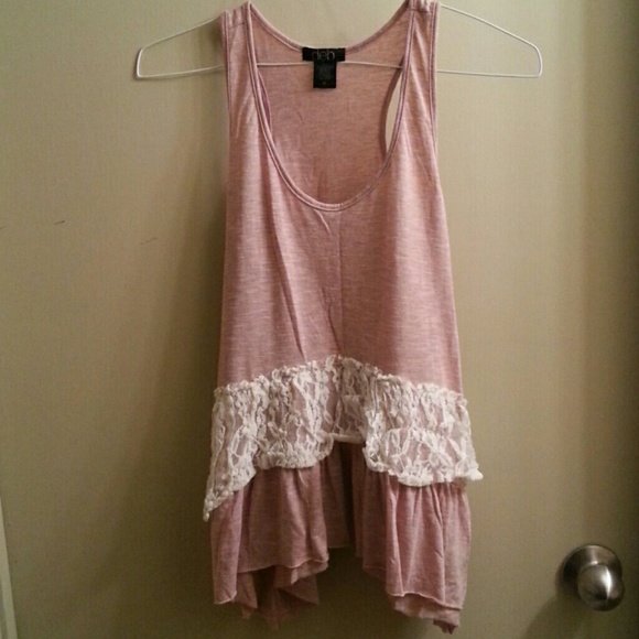 Purple and lace Deb tank top