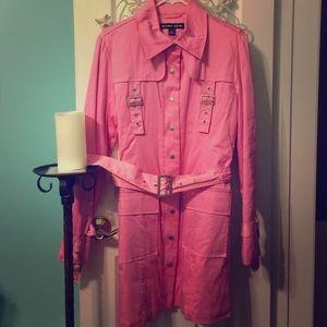 NWT Blanc Noir Pink Trench