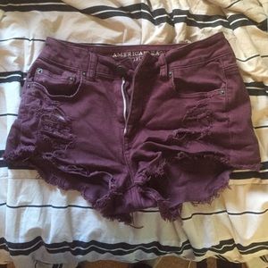 Purple American Eagle shorts