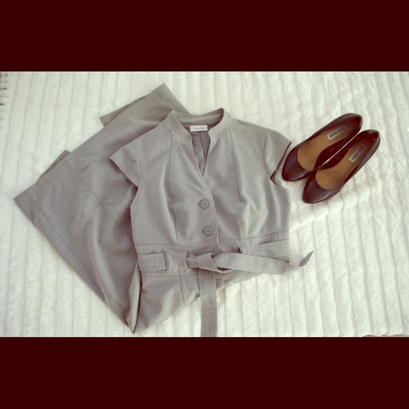 Calvin Klein belted pencil dress