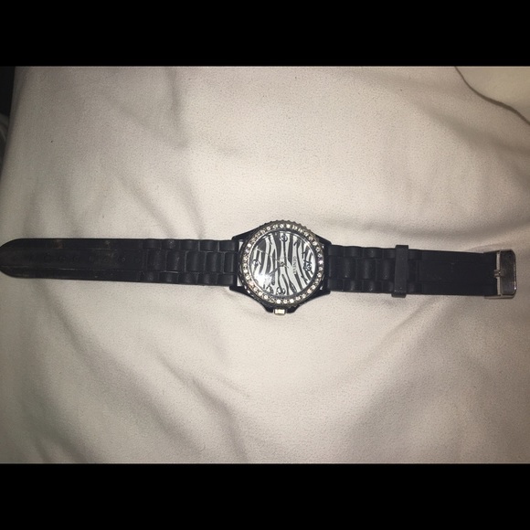Black and zebra watch