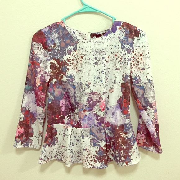 H&M colorful peplum top ❤️