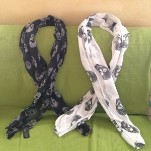 Black and White Skull Scarves, H&M