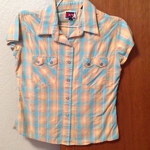 Western style button up top Brooks and Dunn Coll.