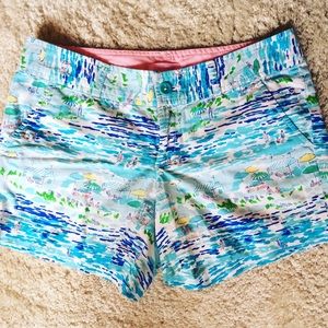 Lilly Pulitzer-Callahan Shorts-High Tide Toile