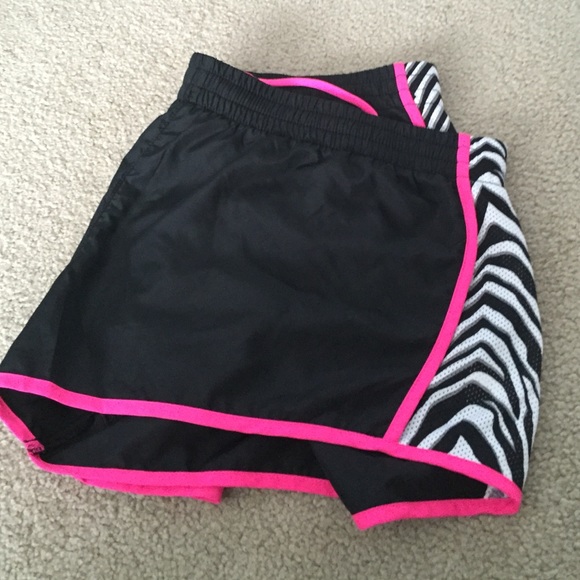 Black w/ pink and zebra Athletic Shorts