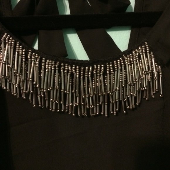 NWT Black flowing beaded top - Picture 3 of 4