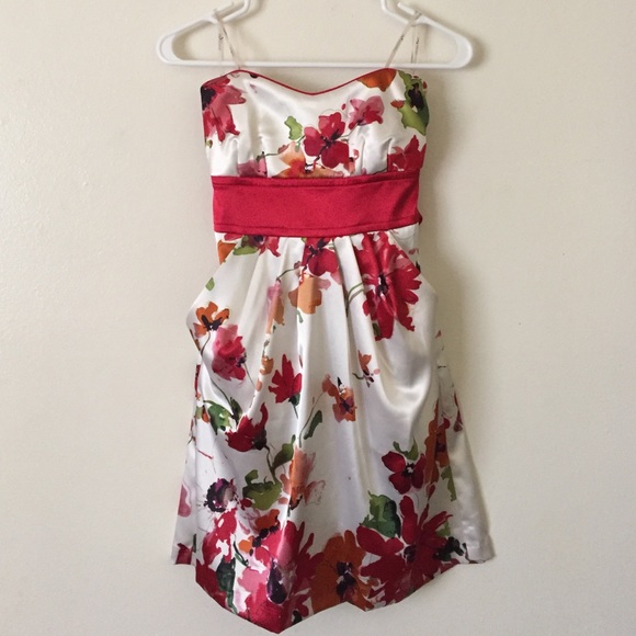Teeze Me Strapless Satin Dress
