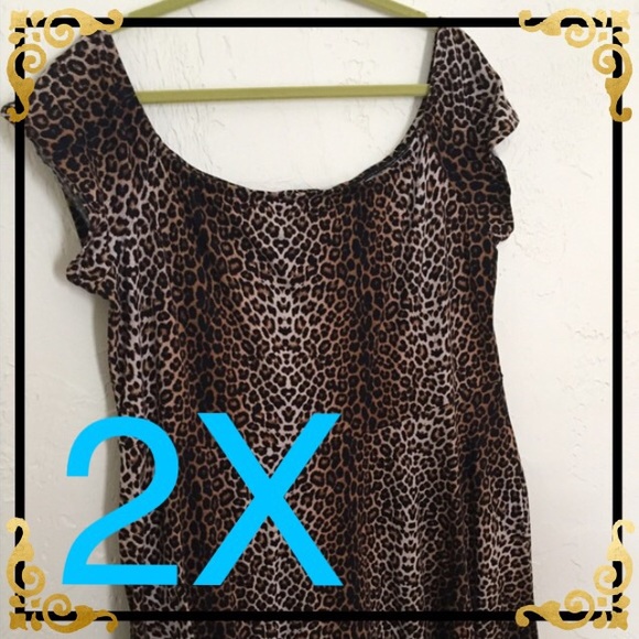 Leopard Print Off-the-Shoulder Skater Dress