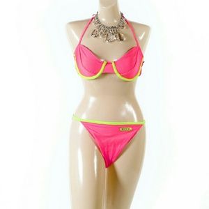 Vintage 80s neon bikini