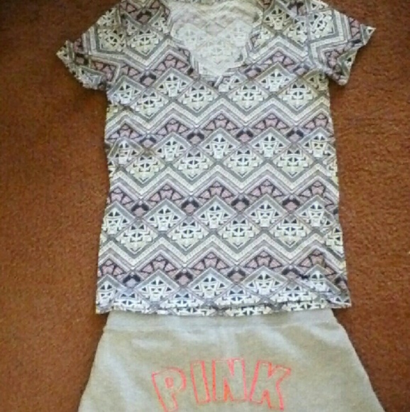 PINK tee and sweatpants