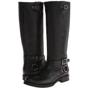 Frye Veronica CrissCross Tall Black Boots