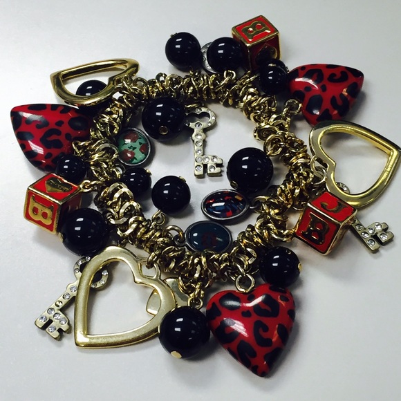 Leopard Schoolgirl Vintage Cluster Charm Bracelet - Picture 3 of 3