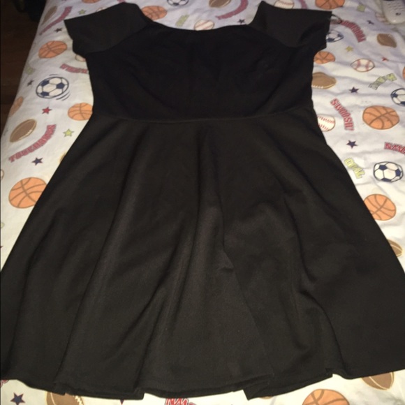 F21+ Black Skater Dress