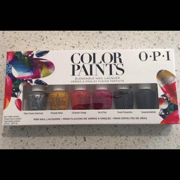 New set of 5 mini opi nail polishes