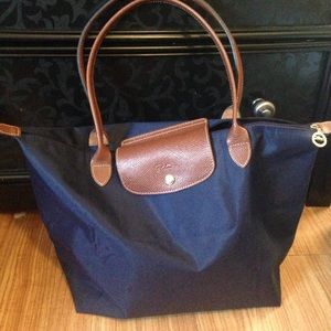 Lonchamp large Le Pliage Tote Navy