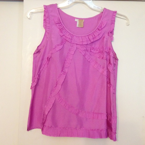 🆕 J. Crew silk Ruffle Tank Top