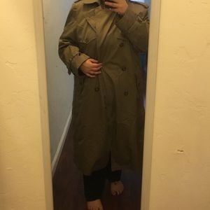 Full length London fog trench coat