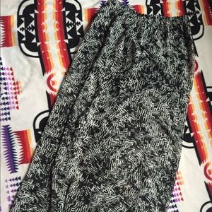 Maxi skirt with sheer shell.