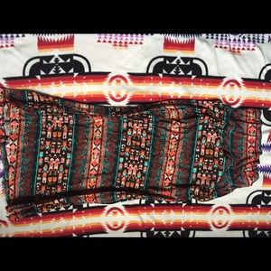 Aztec design maxi skirt
