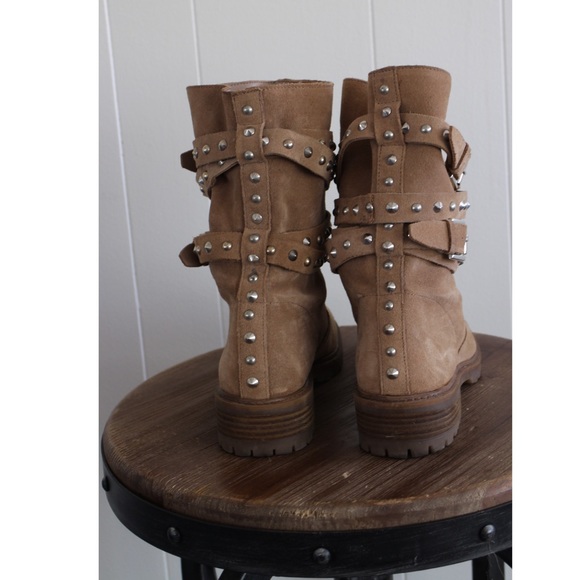 • SOLD • ZARA • studded suede booties • - Picture 3 of 4