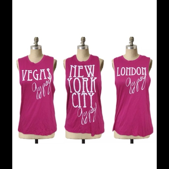 🇺🇸Gypsy Junkies Free People Pink Muscle Tank🇬🇧 - Picture 1 of 4
