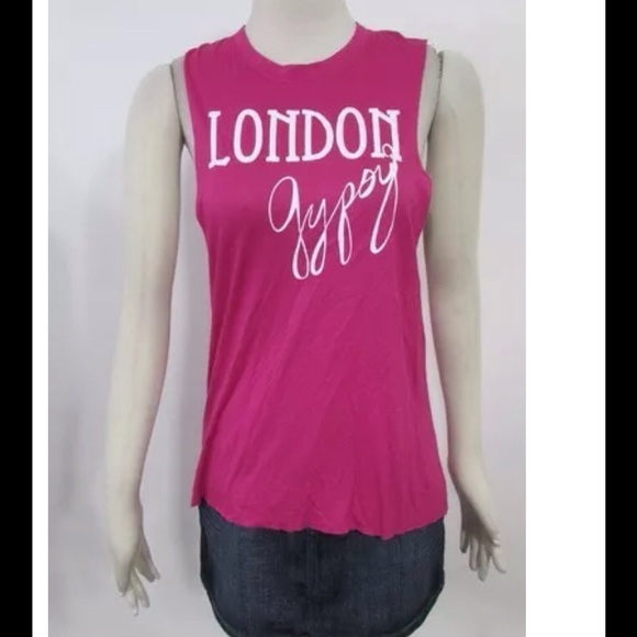 🇺🇸Gypsy Junkies Free People Pink Muscle Tank🇬🇧 - Picture 4 of 4