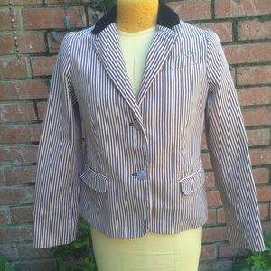 Marc Jacobs pinstripe pink blazer