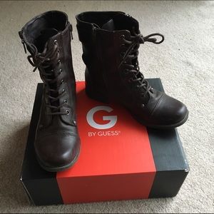 Brown Combat Boots G by Guess