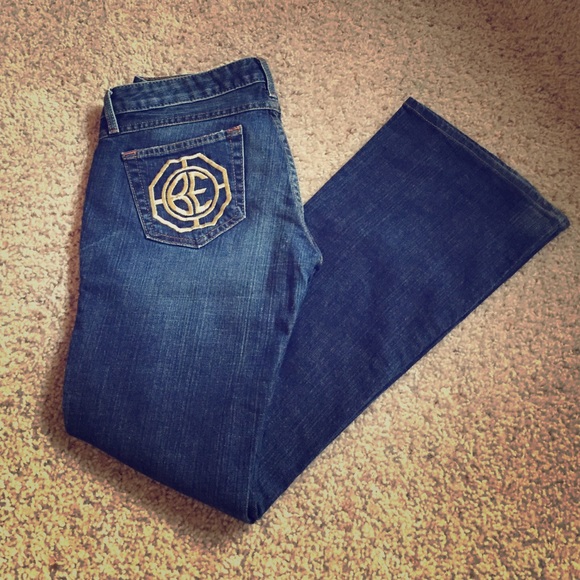 Bebe bootcut denim with pocket embellishment - Picture 1 of 4