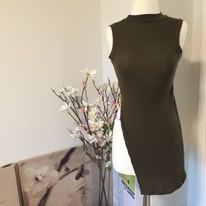 Olive Green Slit Top